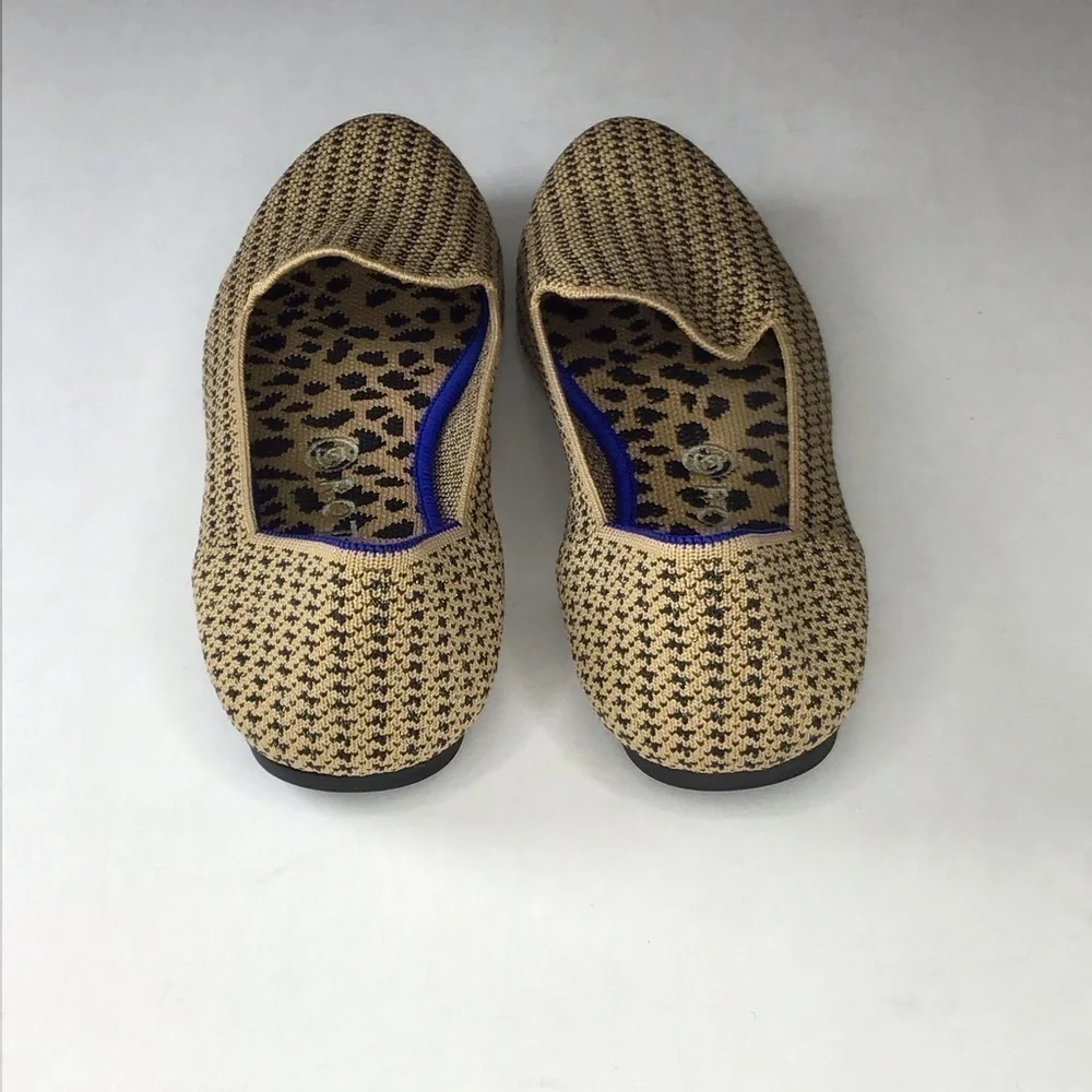 Rothy’s The Loafer in Gold Houndstooth Size 10.5